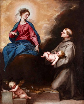 “Vision of St Anthony”, by Alonso Cano - headstuff.org